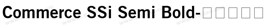 Commerce SSi Semi Bold字体转换